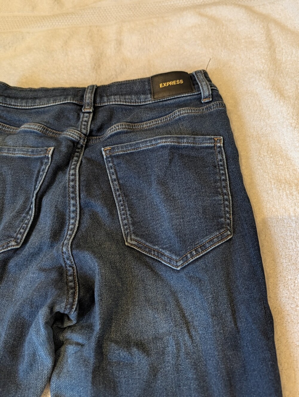 Express High Rise Skinny Jeans Dark Wash Denim Size 6R Stretch - Picture 11 of 12